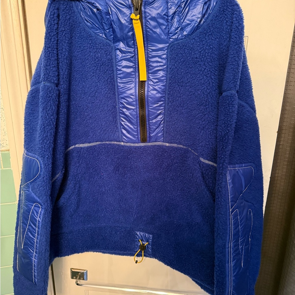 Pyer Moss Blue and Yellow Fleece Jacket